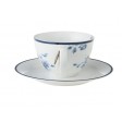 Чашка з блюдцем CHINA ROSE Cup 260ml and Saucer Ø15 (Blue)
