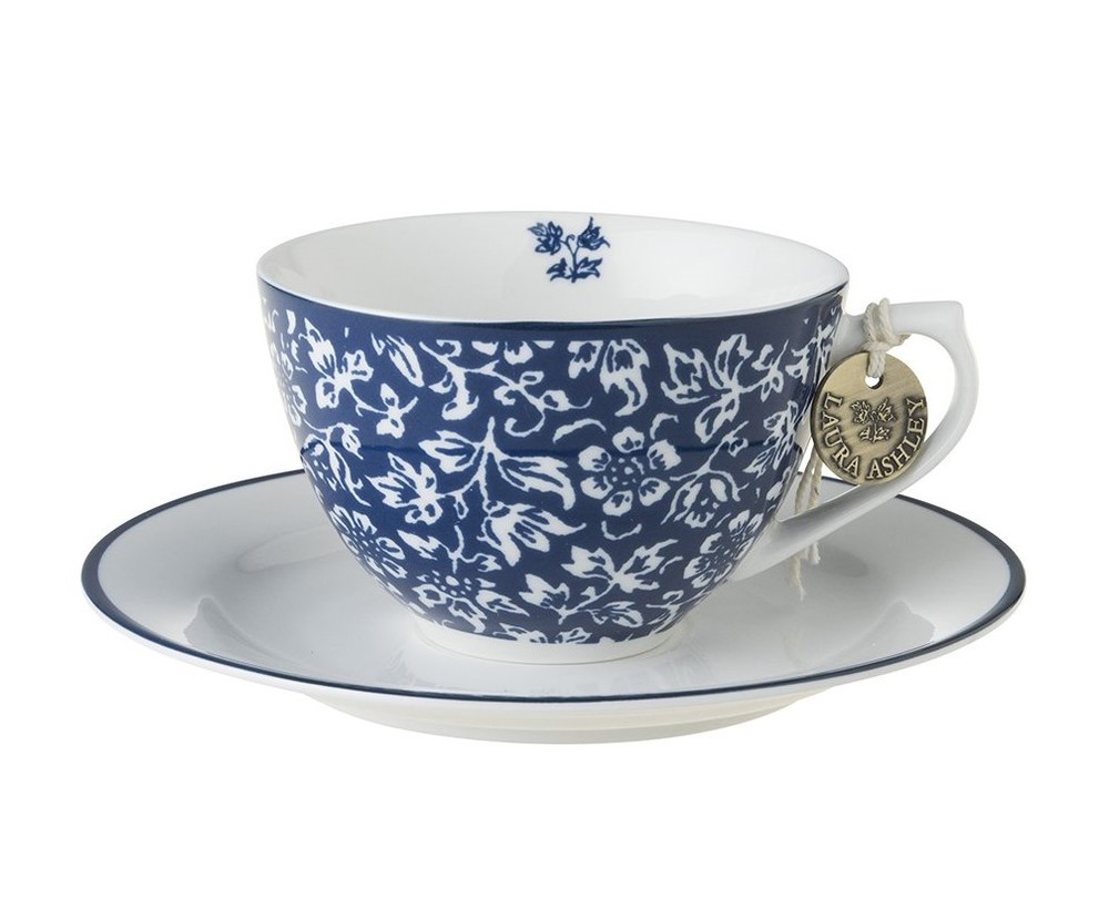 Чашка з блюдцем SWEET ALYSSUM Cup 260ml and Saucer Ø15 (Blue)