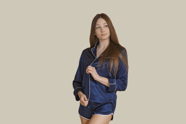 Піжама NW 2198-03 (22 Momme) Navy Blue