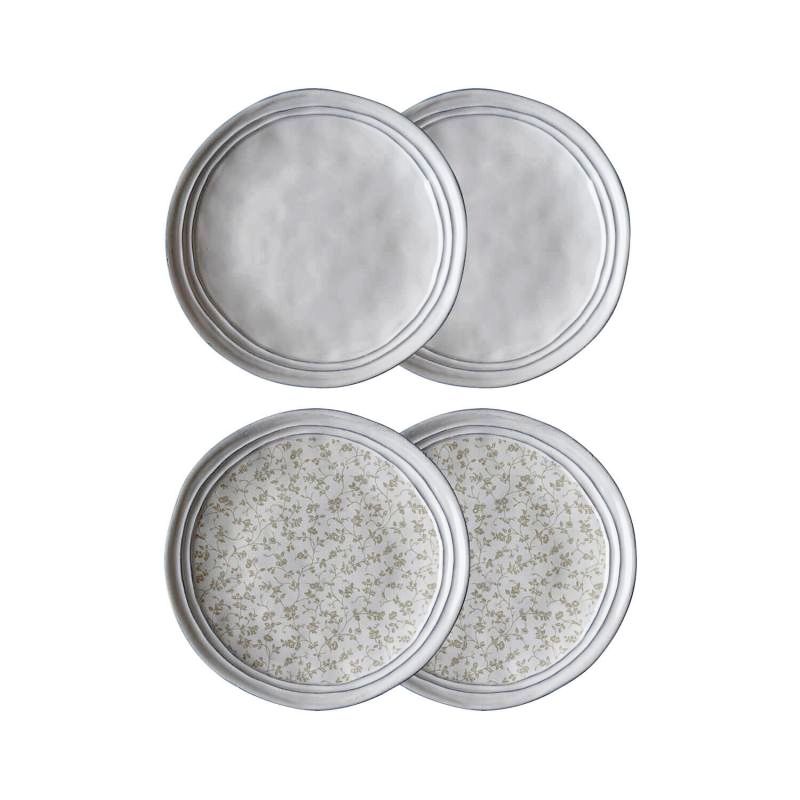 Набір 4-х тарілок ARTISAN Set 4 PETIT Ø12 (White/Flower WCL)