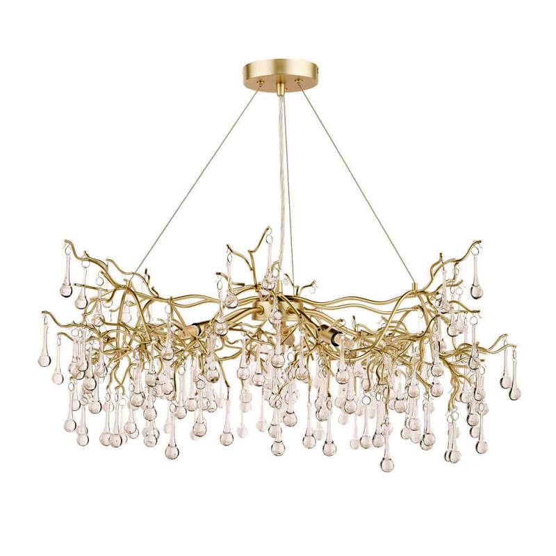 Велика люстра у вигляді гілочок верби на 5 лампочок WILLOW GRANDE 5 LIGHT CHAMPAGNE