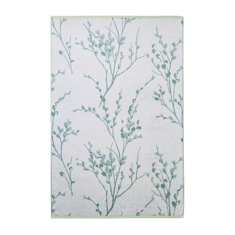 Блакитний великий банний рушник з гілочками верби PUSSY WILLOW DUCK EGG 100х150 см