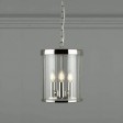 Люстра у вигляді скляного барабану на 3 лампочки SELBOURNE 3 LIGHT POLISHED NICKEL