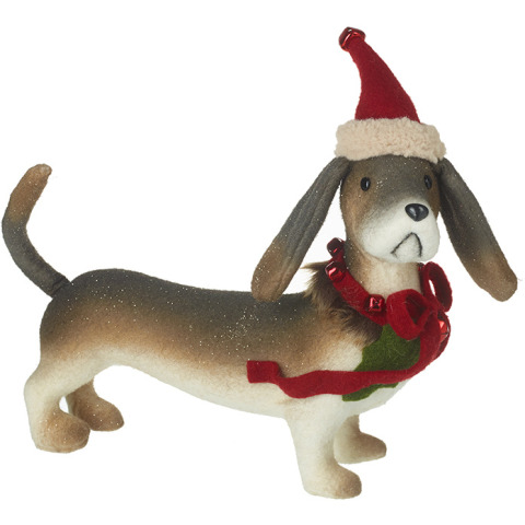Декор - собака FESTIVE SAUSAGE DOG 33*32*15 (Multi)