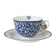 Чашка з блюдцем SWEET ALYSSUM Cup 260ml and Saucer Ø15 (Blue)