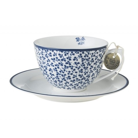 Чашка з блюдцем FLORIS Cup 260ml and Saucer Ø15 (Blue)