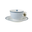 Чашка з блюдцем CANDY STRIPE Cup 260ml and Saucer Ø15 (Blue)
