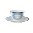 Чашка з блюдцем CANDY STRIPE Cup 260ml and Saucer Ø15 (Blue)