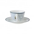 Чашка з блюдцем CANDY STRIPE Cup 260ml and Saucer Ø15 (Blue)