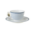 Чашка з блюдцем CANDY STRIPE Cup 260ml and Saucer Ø15 (Blue)