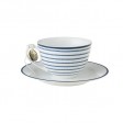Чашка з блюдцем CANDY STRIPE Cup 260ml and Saucer Ø15 (Blue)