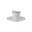 Чашка з блюдцем CANDY STRIPE ESPRESSO CUP 6*6, 90ml & SAUCER Ø12 (Blue)
