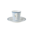 Чашка з блюдцем CANDY STRIPE ESPRESSO CUP 6*6, 90ml & SAUCER Ø12 (Blue)