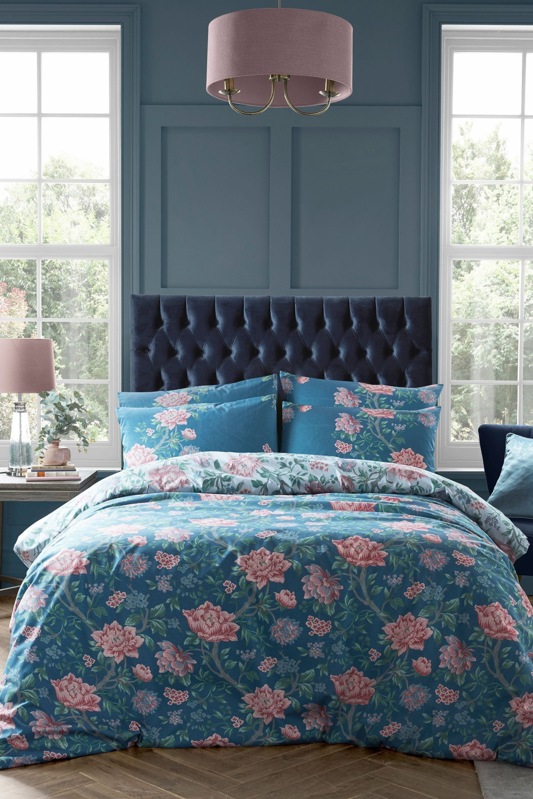 Набір постілі TAPESTRY FLORAL KG 230*220, 50*75 set of-2 (Dusky Seaspray)