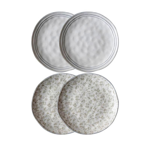 Набір 4-х тарілок ARTISAN Set 4 PLATE Ø23 (White/Flower WCL)