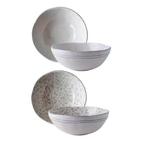 Набір 4-х тарілок ARTISAN Bowl Ø16 (White/Flower WCL)