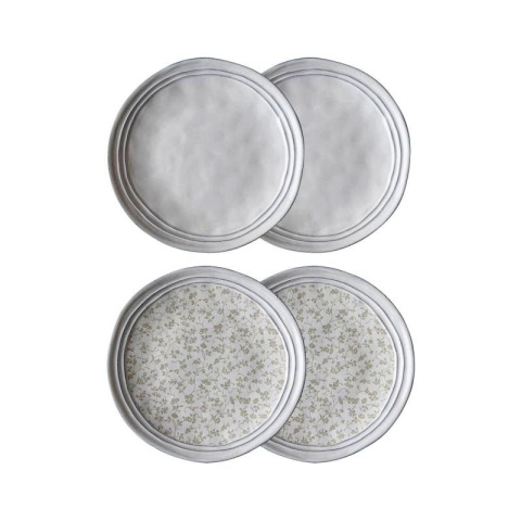 Набір 4-х тарілок ARTISAN Set 4 PETIT Ø12 (White/Flower WCL)
