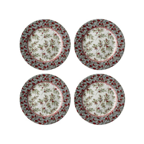 Набір 4-х тарілок STOCKBRIDGE Giftset 4 PLATE Ø18 (Light Blue/Multi)