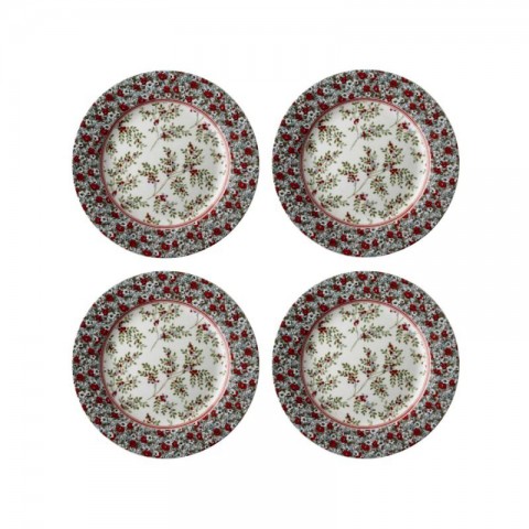 Набір 4-х тарілок STOCKBRIDGE Giftset 4 PLATE Ø18 (Light Blue/Multi)