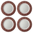 Набір 4-х тарілок STOCKBRIDGE Giftset 4 PLATE Ø26 (Red/White)