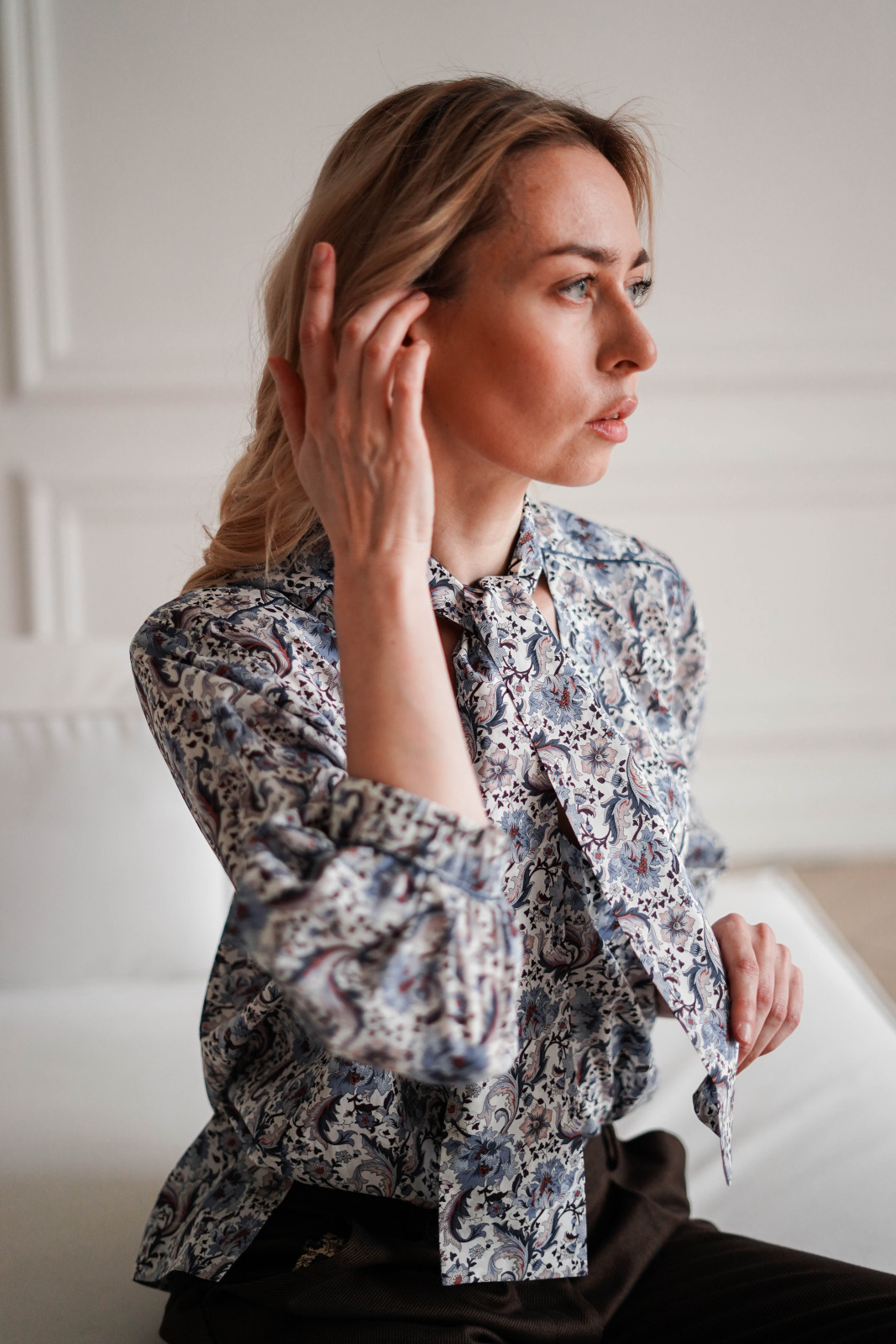 Блуза BL 204/1 KA Navy Print (Liberty)