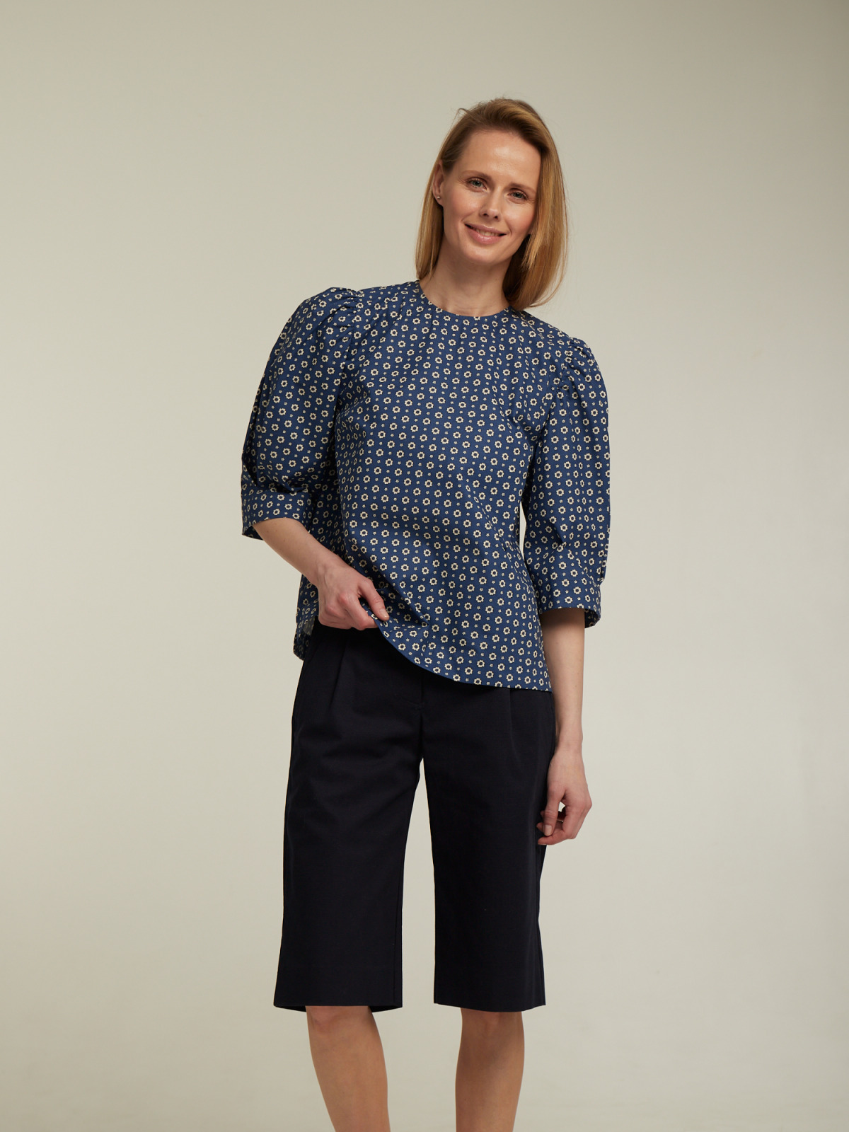 Блуза BL 206 KA Navy White