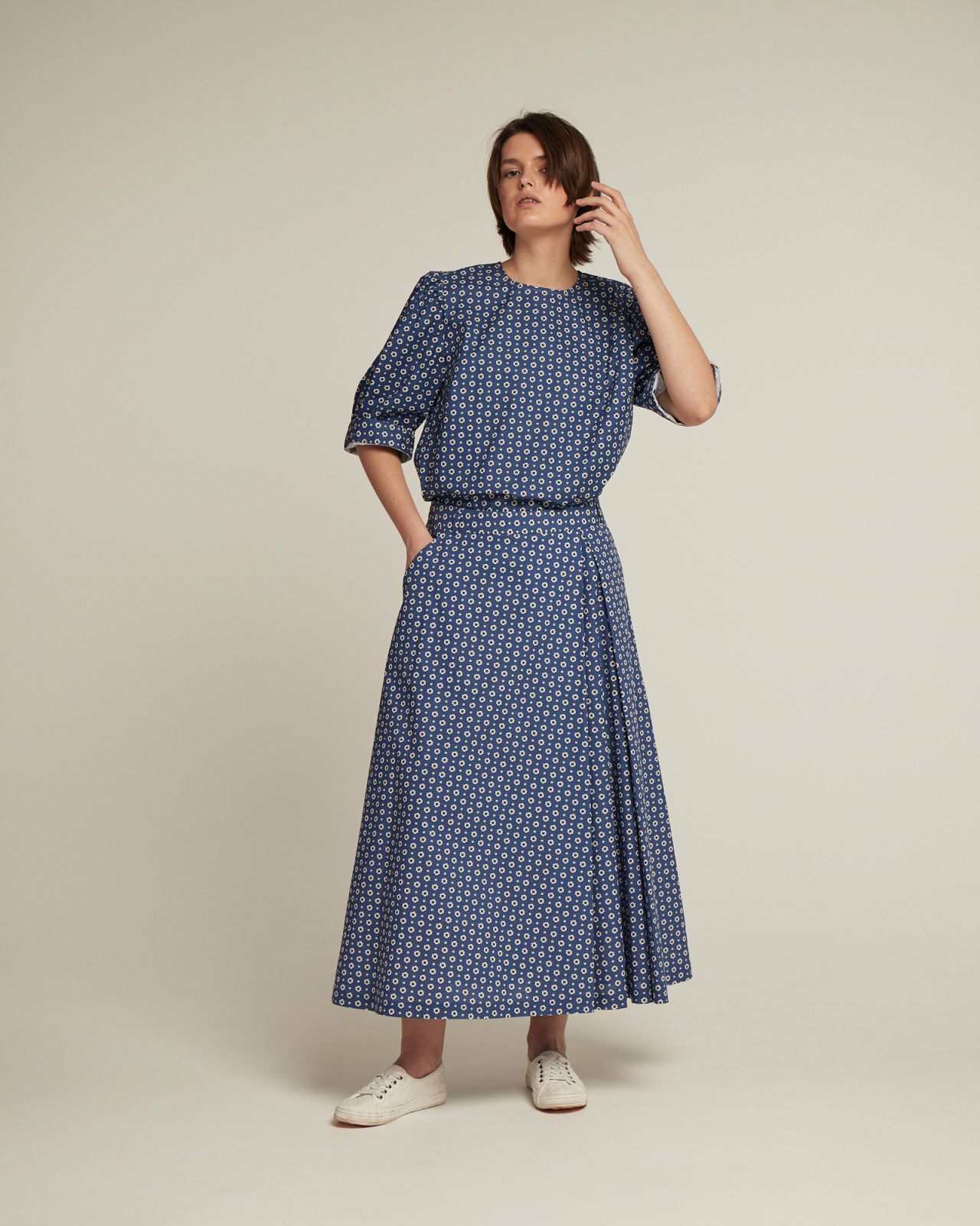 Спідниця MS 001/5 KA Navy/White