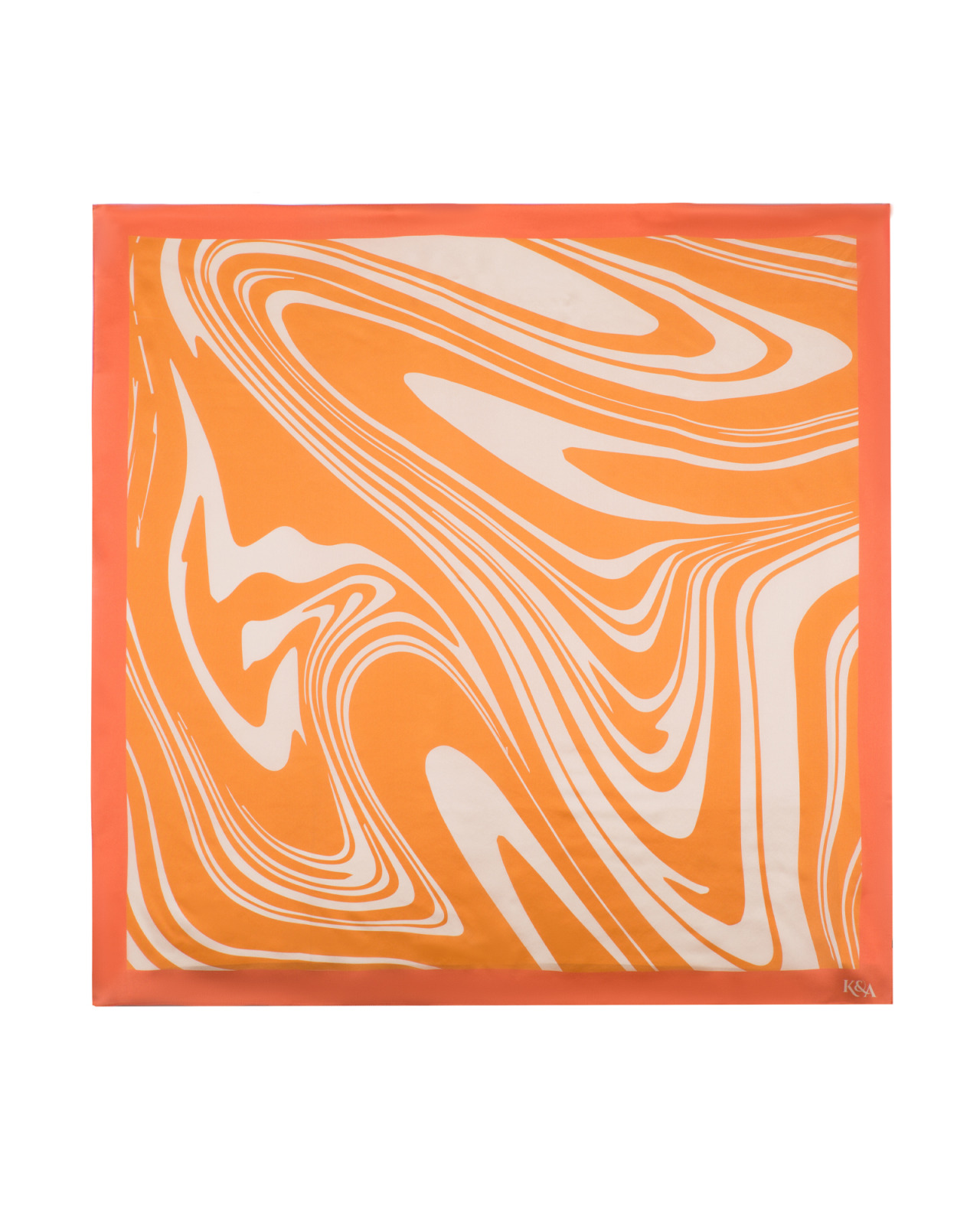 Хустка SH 231 KA 90*90 cм (Мармур Банан/Томат)