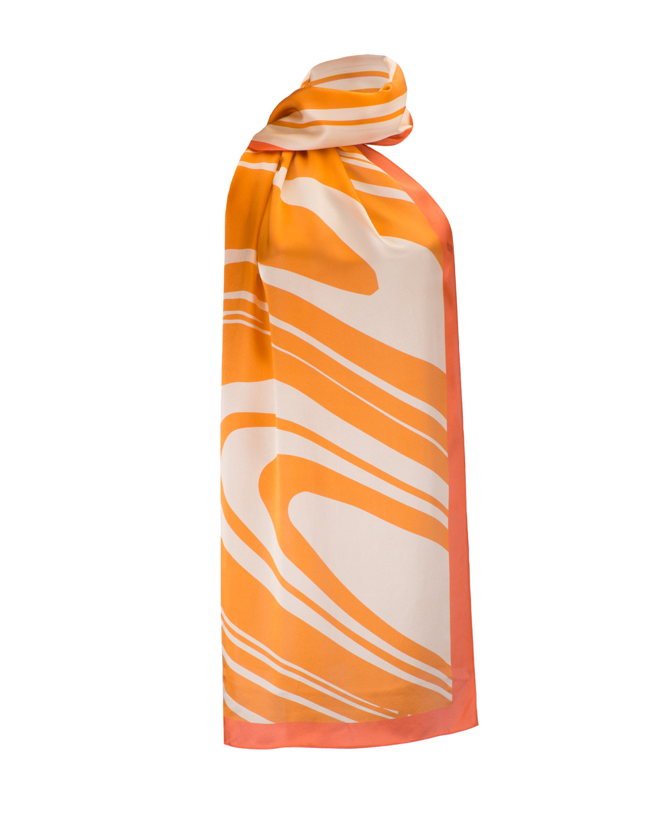 Хустка SH 232 KA 43*180 см (Мармур Банан/Томат)