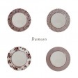 Набір 4-х тарілок DAMSON ROSE Giftset 4 Plates Ø20 (Cranberry white)