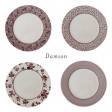 Набір 4-х тарілок DAMSON ROSE Giftset 4 Plates Ø26 (Cranberry white)
