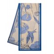 Біло-блакитний шовковий шарф Сойка та Конюшина SH 241/1 КА