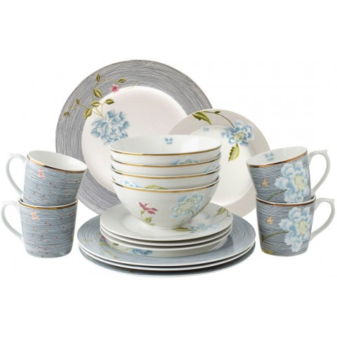 Сервіз з 16 предметів Heritage Giftset 16 pcs Grey/White