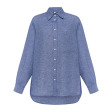 Синя лляна сорочка бойфренд BL 100/5 KA