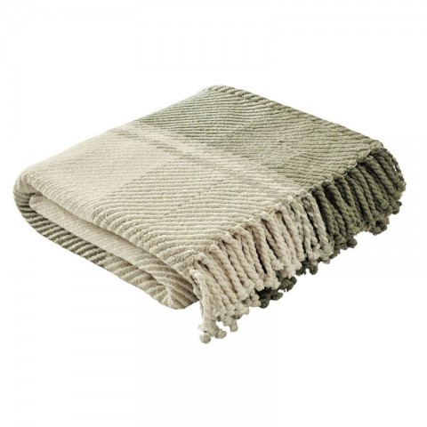  Бавовняний плед у велику клітинку блакитного зеленого DYLAN HEDGEROW 150X200CM THROW
