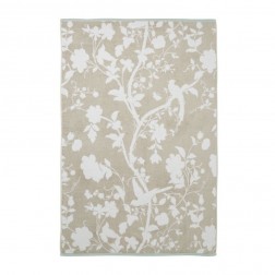 Рушник сірого кольору з квітковим принтом ORIENTAL GARDEN DOVE GREY 70х125 см