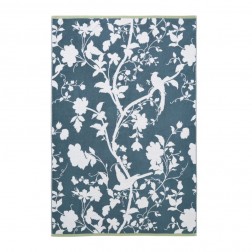 Рушник для рук димчасто-синього кольору з квітковим принтом ORIENTAL GARDEN DUSKY SEASPRAY 50*90 см