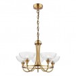 Класична люстра на 5 лампочок WELLHAM 5 LIGHT ANTIQUE BRASS