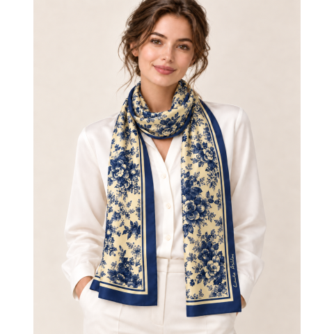 Шовковий шарф SH 420 A26 (40*180) Toile Delight