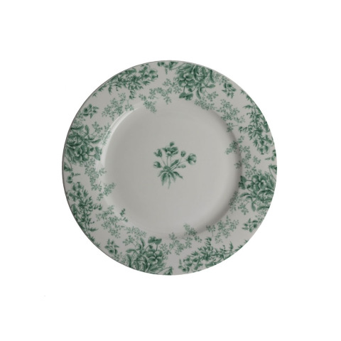 Тарілка діаметром 23 см Thurston Bloom з зеленими квітами 