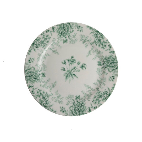 Тарілка діаметром 18 см Thurston Bloom з зеленими квітами 