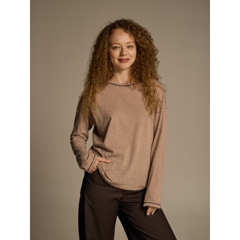 Футболка TS 312/3 LA Brown stripe