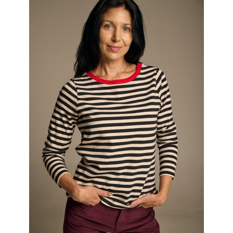 Футболка TS 322/2 LA Black stripe/Red