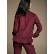 Жіноча сорочка з мікровельвету у кольорі бургунді