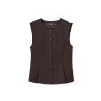 Жіноча жилетка з вовни коричневого кольору