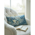 Декоративна подушка з екзотичними квітами на синій основі MARLBROOK 30*50 см (Dusky Seaspray)