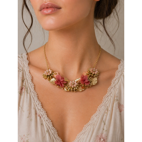 Намисто JW 10000 Pink/Gold