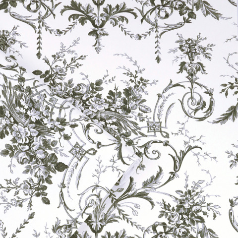 Шпалери Туаль де Жуї у французькому стилі темно сірого кольору Tuileries Charcoal Grey