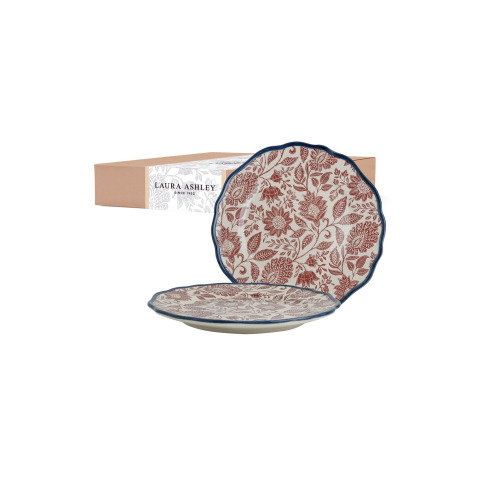 Набір 2-х тарілок з терракотовим квітковим принтом Hedingham Giftset 2 Plates 27 cm Blue Terra