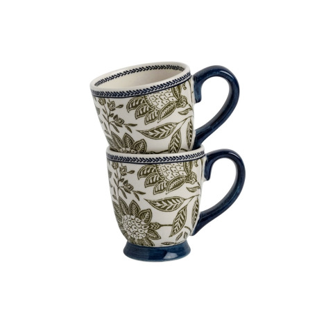 Набір 2-х чашок з зеленим квітковим принтом Hedingham Giftset 2 Minimugs  Blue Sage 200 мл